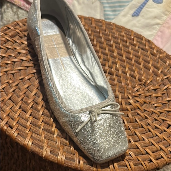 Shimmering Silver Loafers with Rounded Toe - Picture 4 of 9